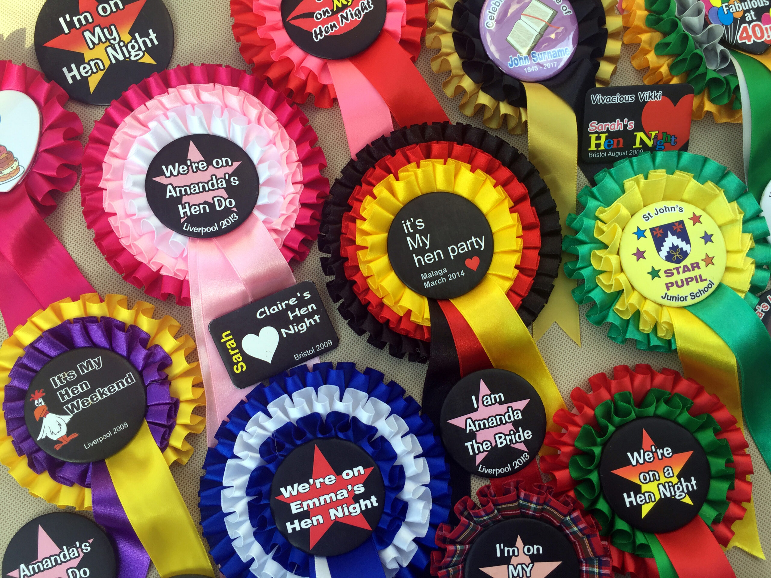 personalised rosettes
