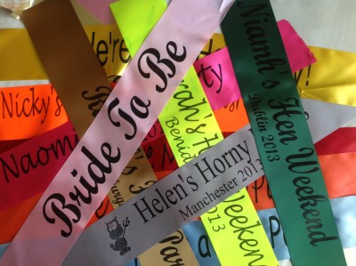 personalised sashes